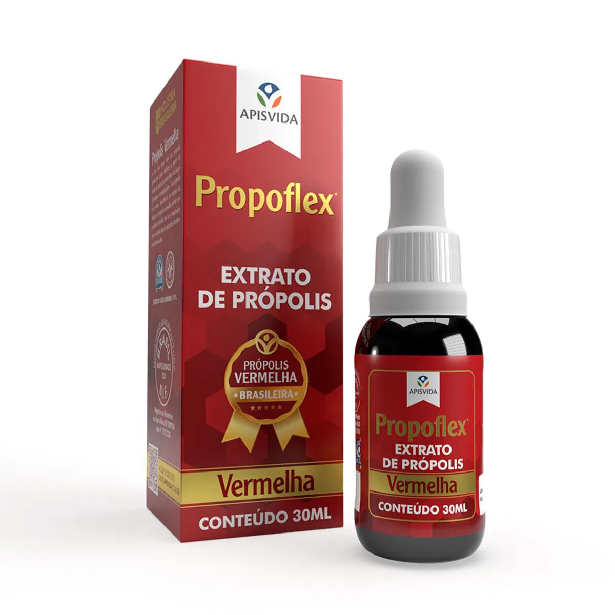 Extrato de Própolis Vermelha Apis Vida Propoflex Solução Gotas 30ml