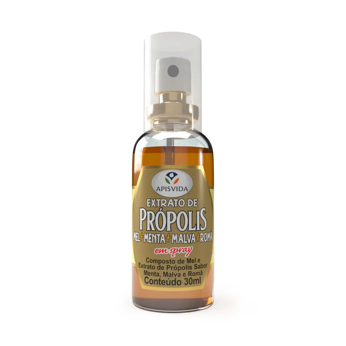 Spray para Garganta Extrato de Própolis Apis Vida Sabor Menta e Romã 30ml