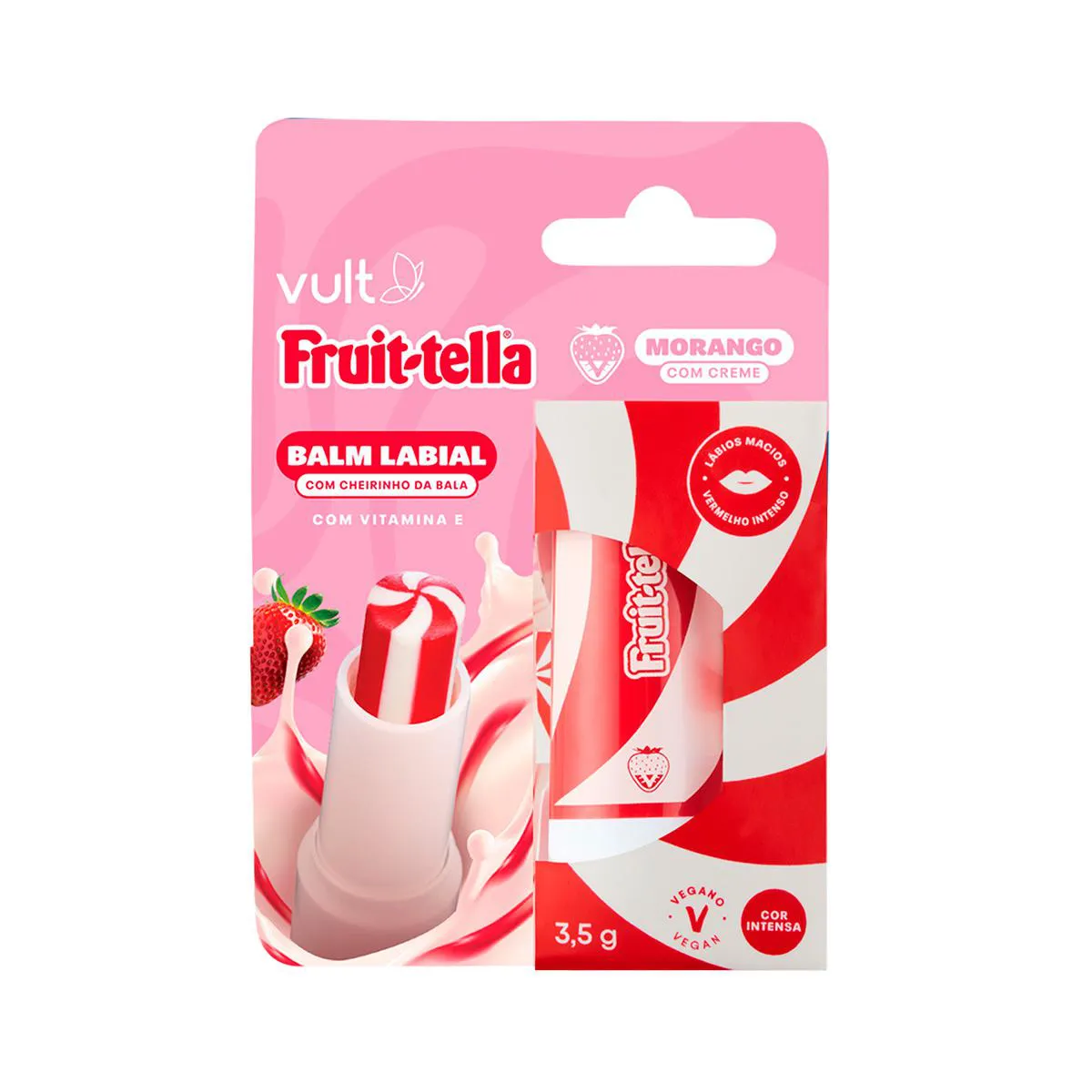 Balm Labial Vult Fruittella Morango com Creme 3,5g