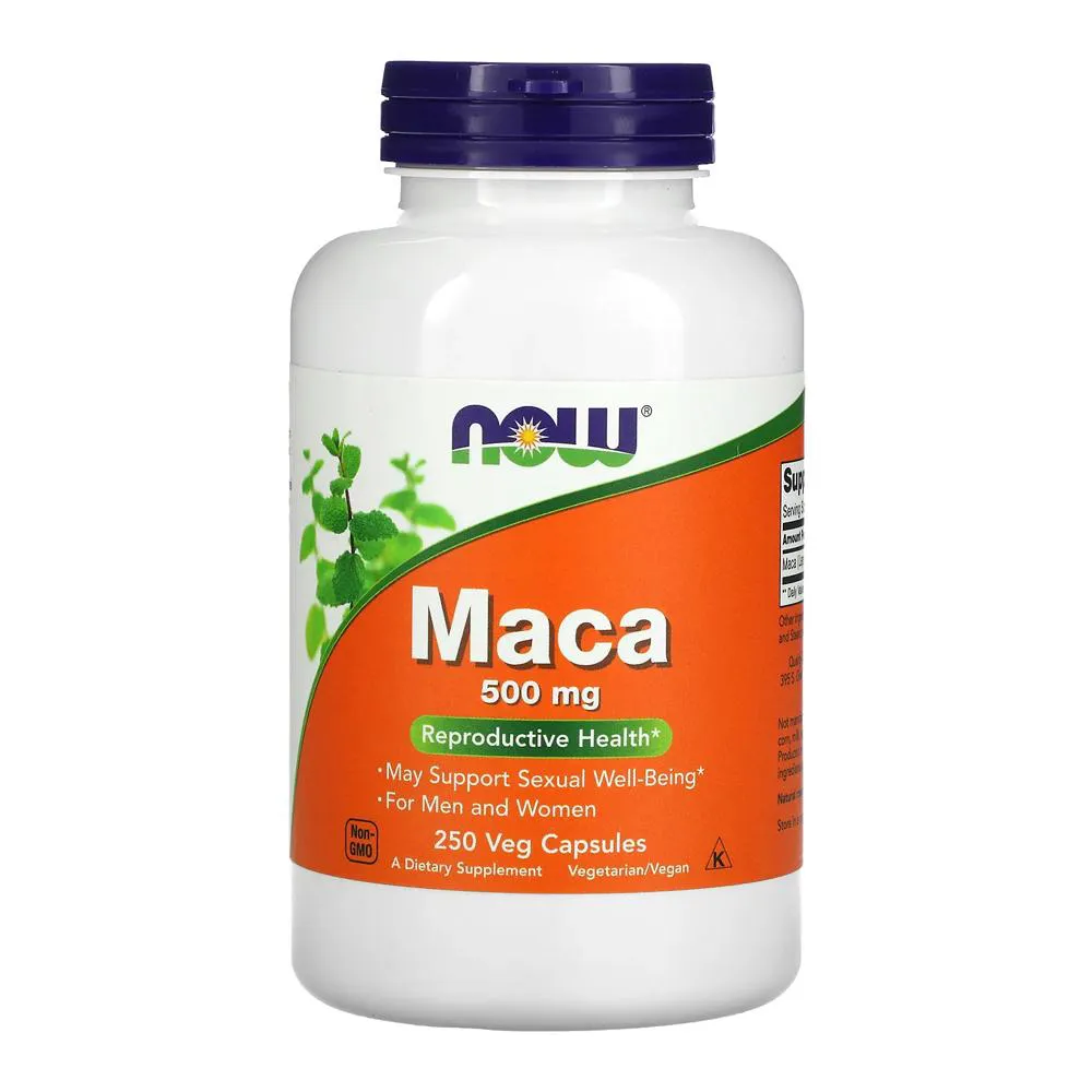 MACA PERUANA 500MG NOW FOODS 250 VEG CAPS