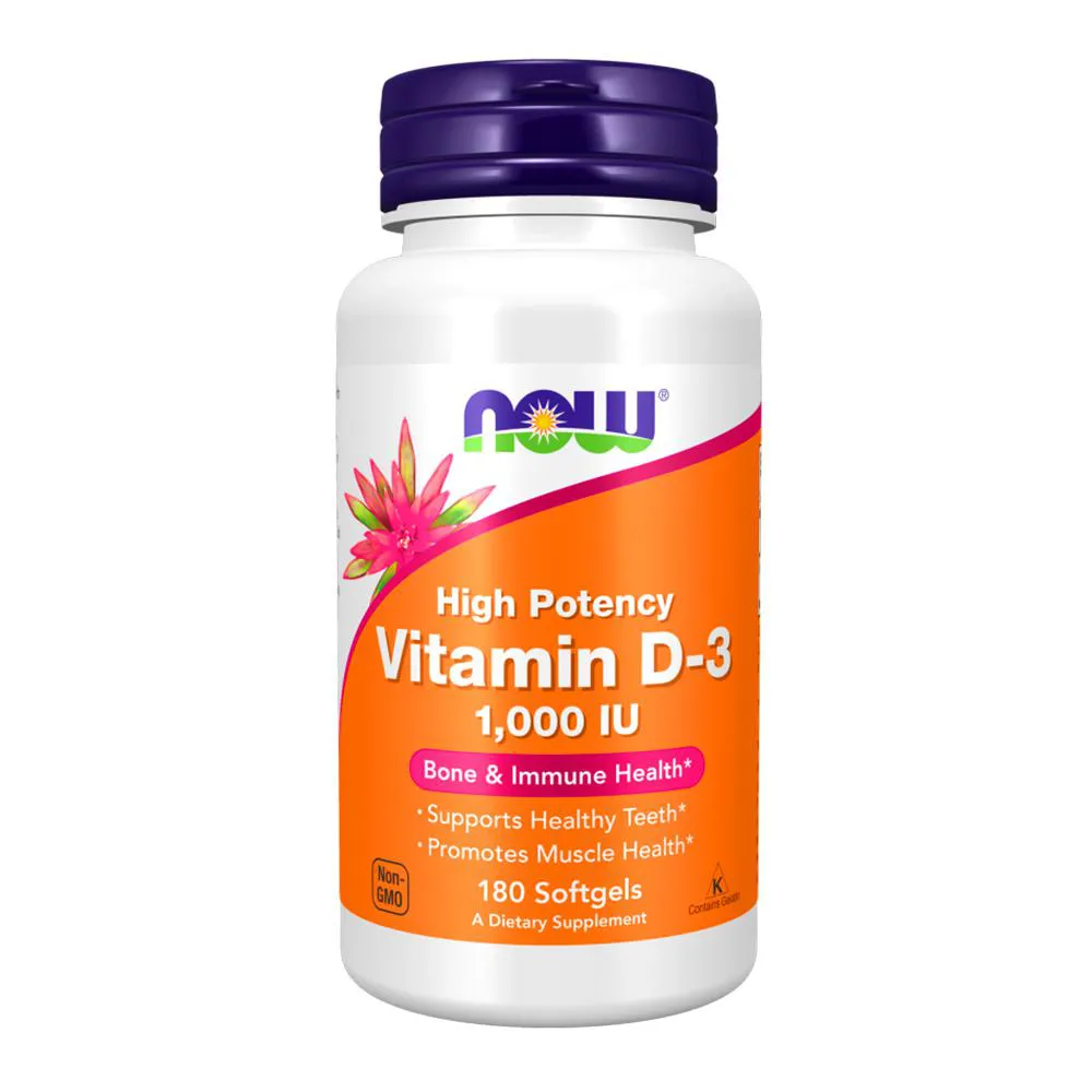 VITAMINA D3 1000 IU NOW FOODS 180SOF IMPORTADO