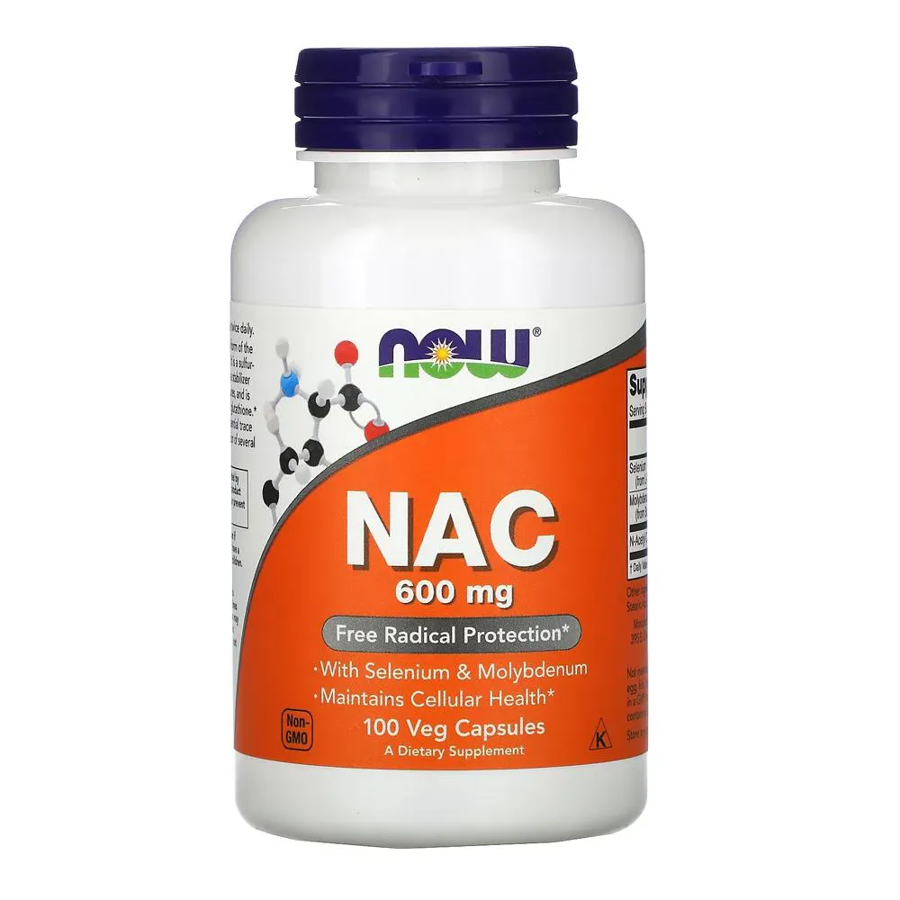 NAC N-ACETILCISTEíNA 600MG NOW FOODS 100VEG CáPSULAS