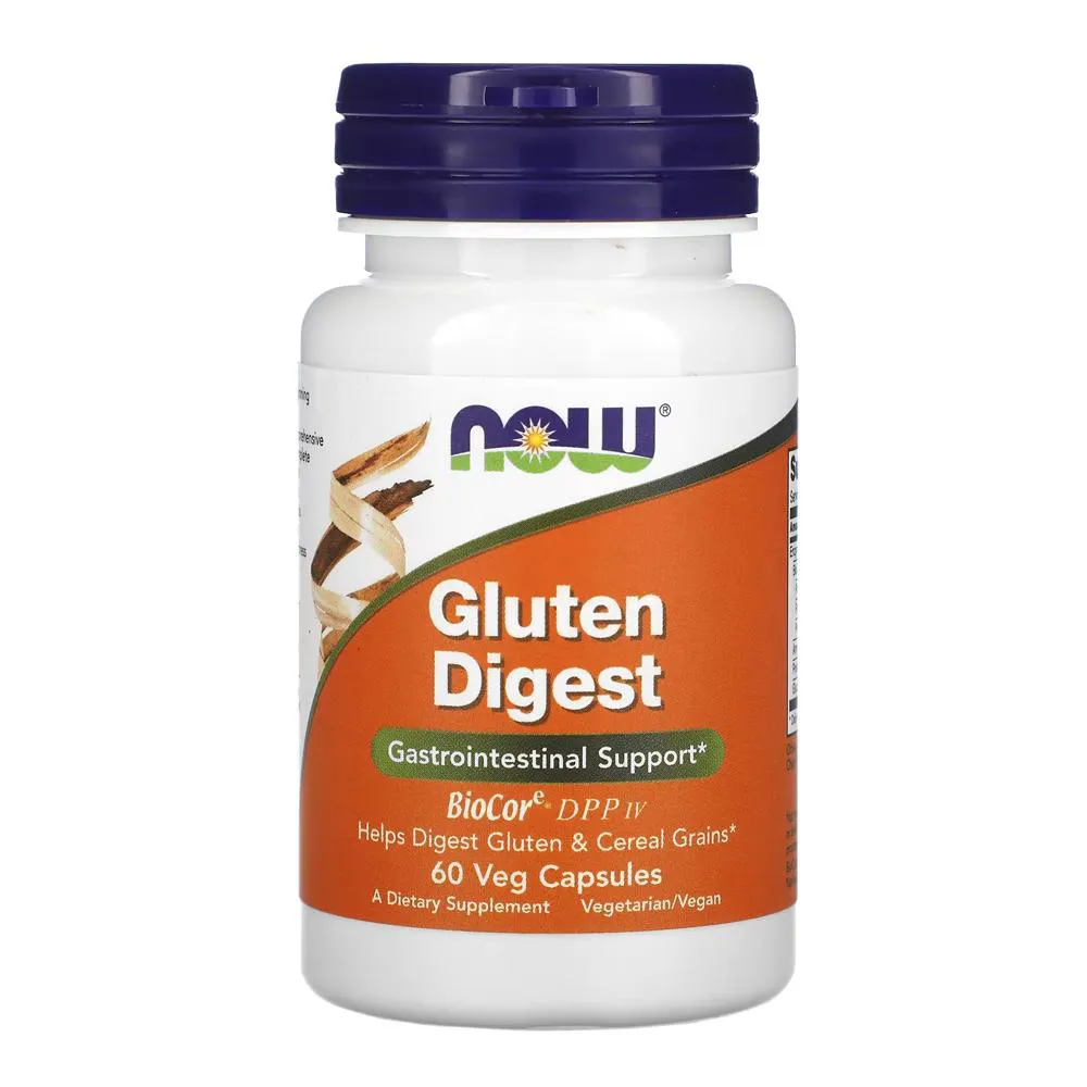 GLUTEN DIGEST ENZIMAS DIGESTIVAS NOW FOODS 60 VEG CAPS