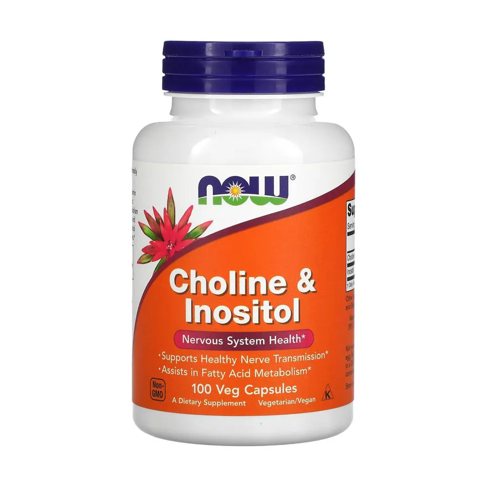 COLINA E INOSITOL 250/250MG NOW FOODS 100VEG CAPS