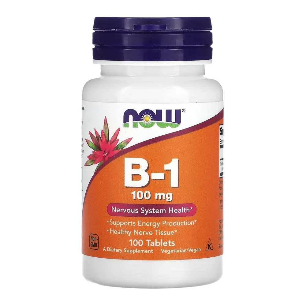 VITAMINA B-1 100MG NOW FOODS 100 VEG TABS