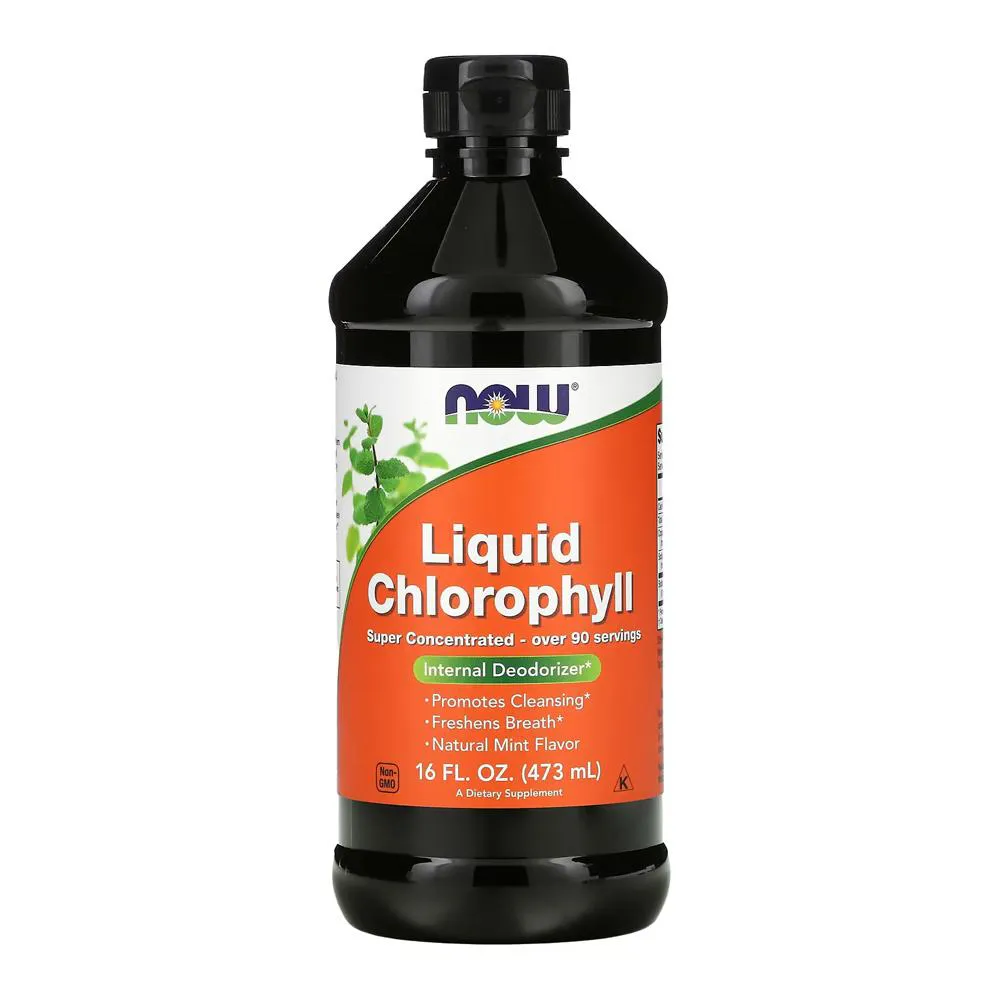 CLOROFILA LíQUIDA 473ML NOW FOODS SABOR MENTA