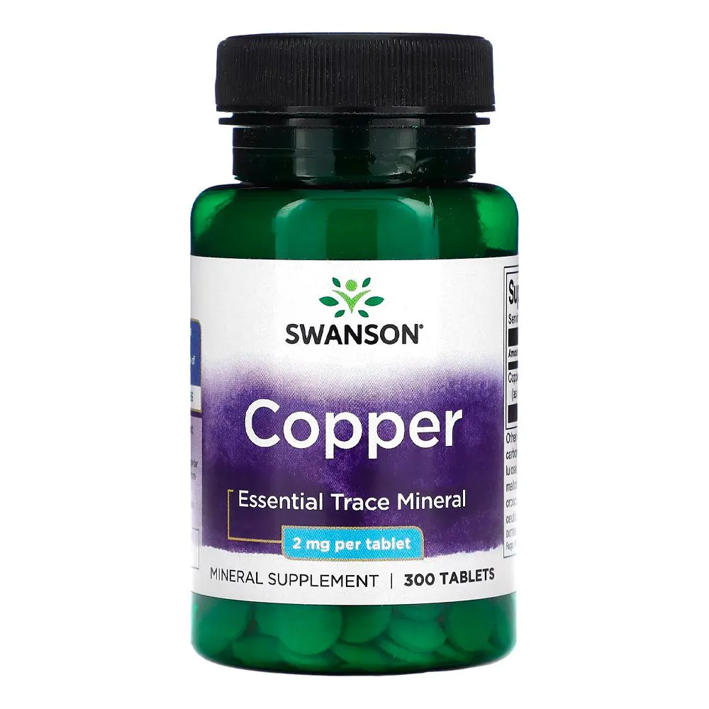 COBRE COPPER 2MG SWANSON 300 TABS IMPORTADO