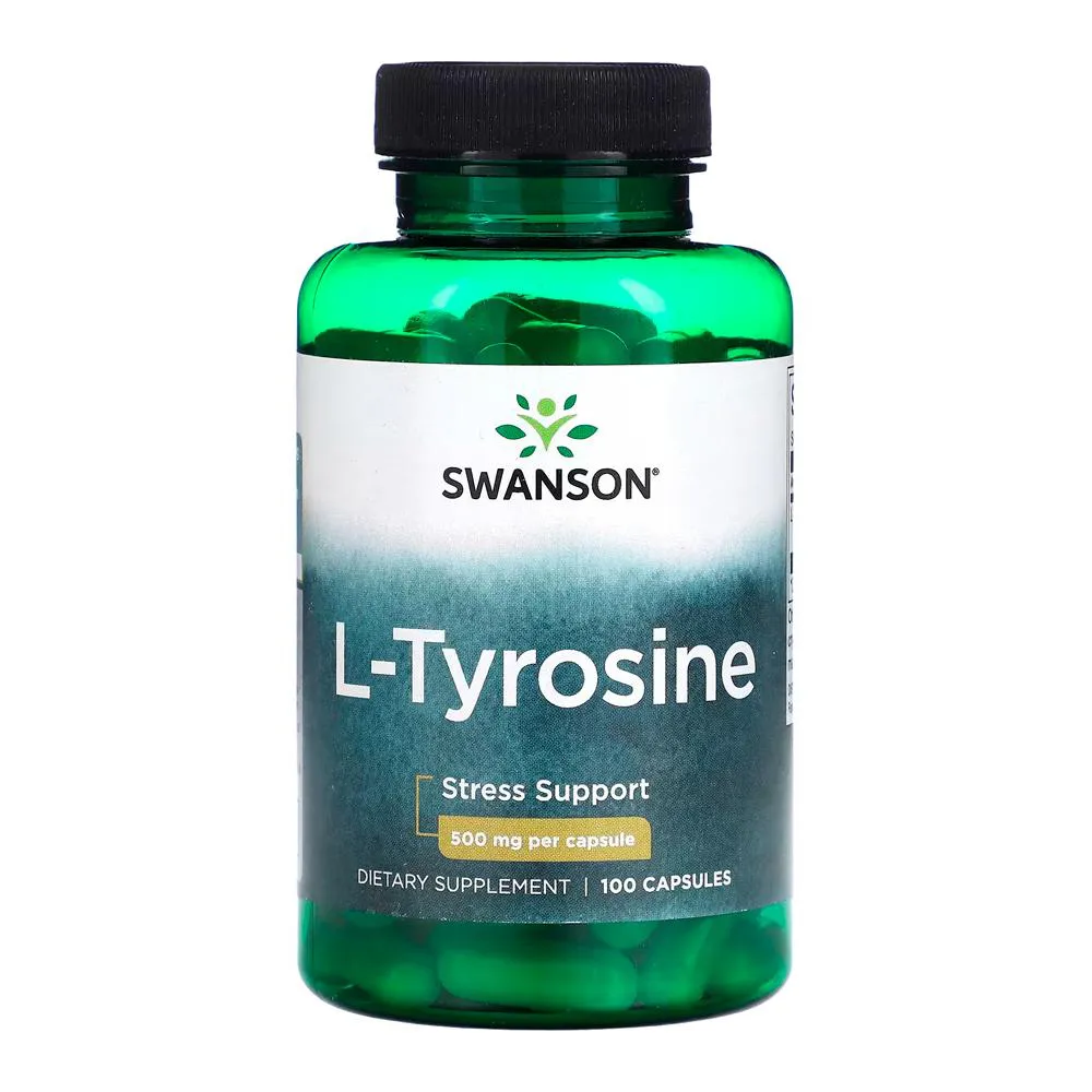 L-TIROSINA 500MG SWANSON L-TYROSINE 100 CAPS IMPORTADO