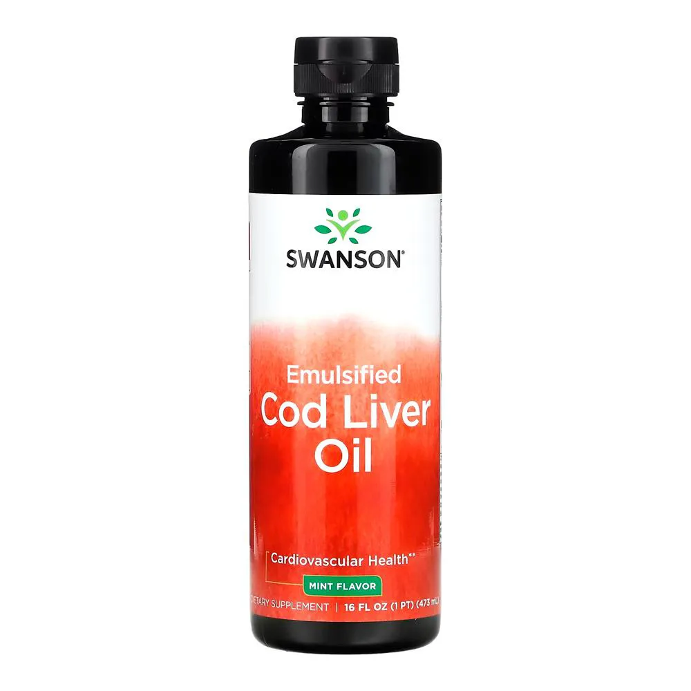 ÓLEO FíGADO BACALHAU SWANSON 473ML SABOR MENTA IMPORTADO
