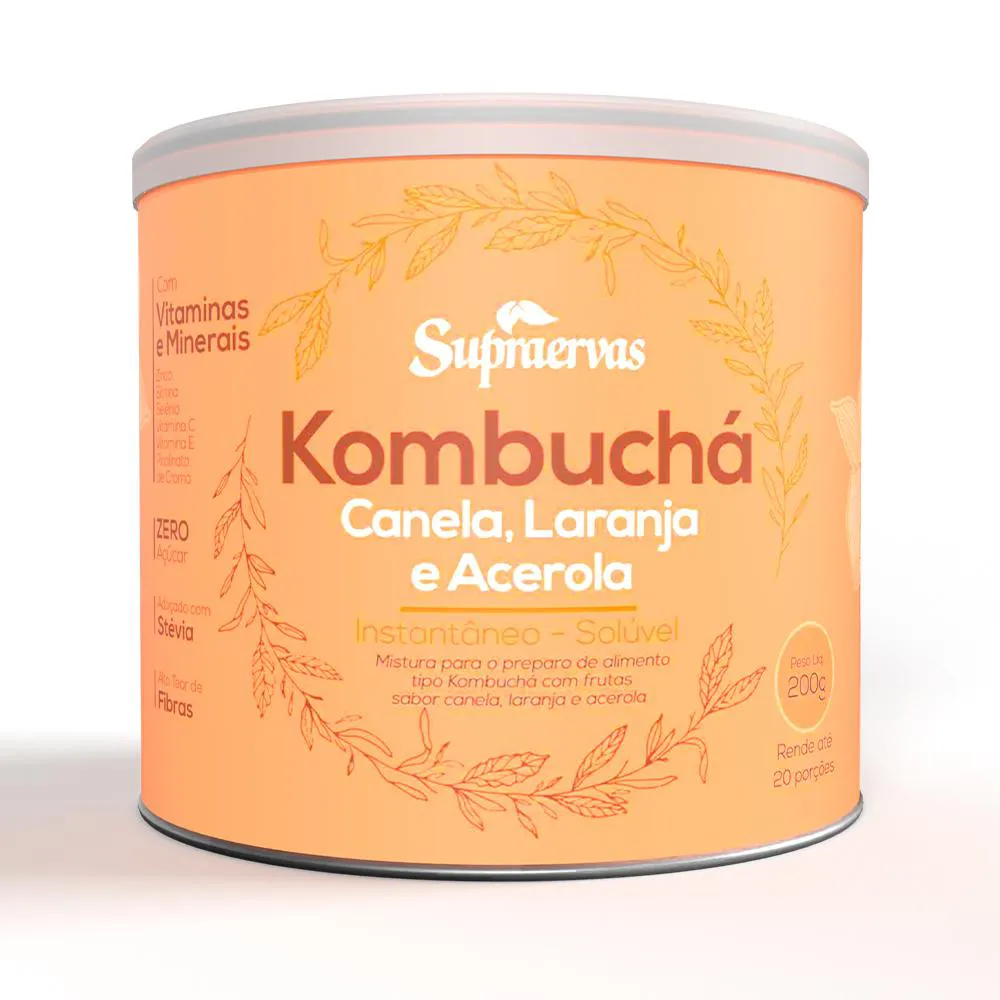 KOMBUCHá 200G SUPRA ERVAS COM CANELA LARANJA E ACEROLA