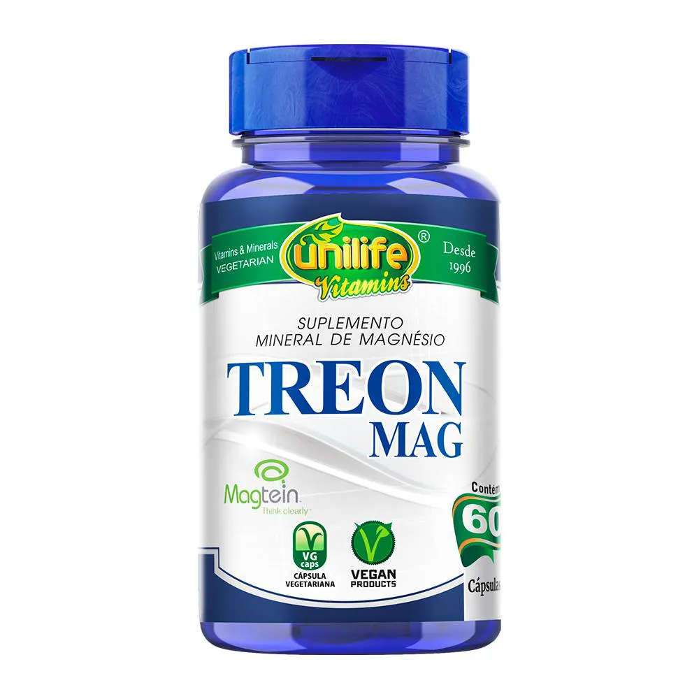 TREON MAG MAGNéSIO TREONATO UNILIFE 60 CáPSULAS