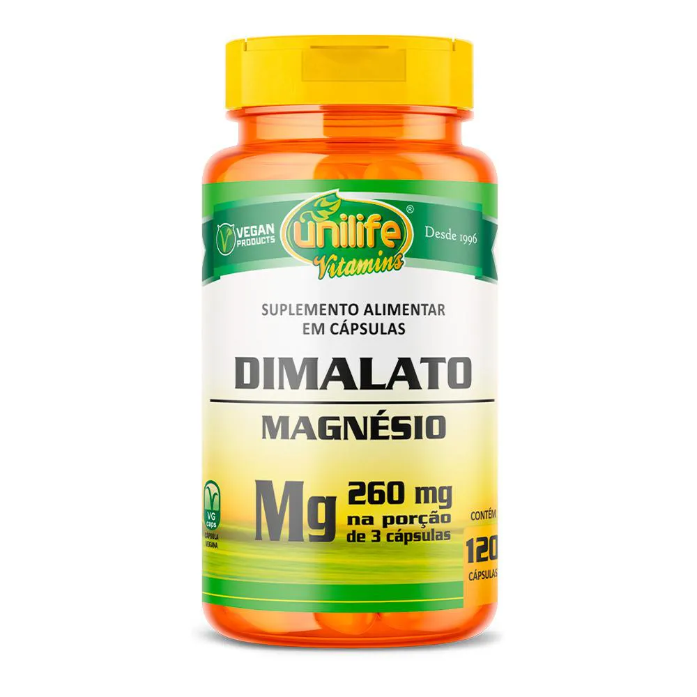 MAGNéSIO DIMALATO UNILIFE 120 CáPSULAS