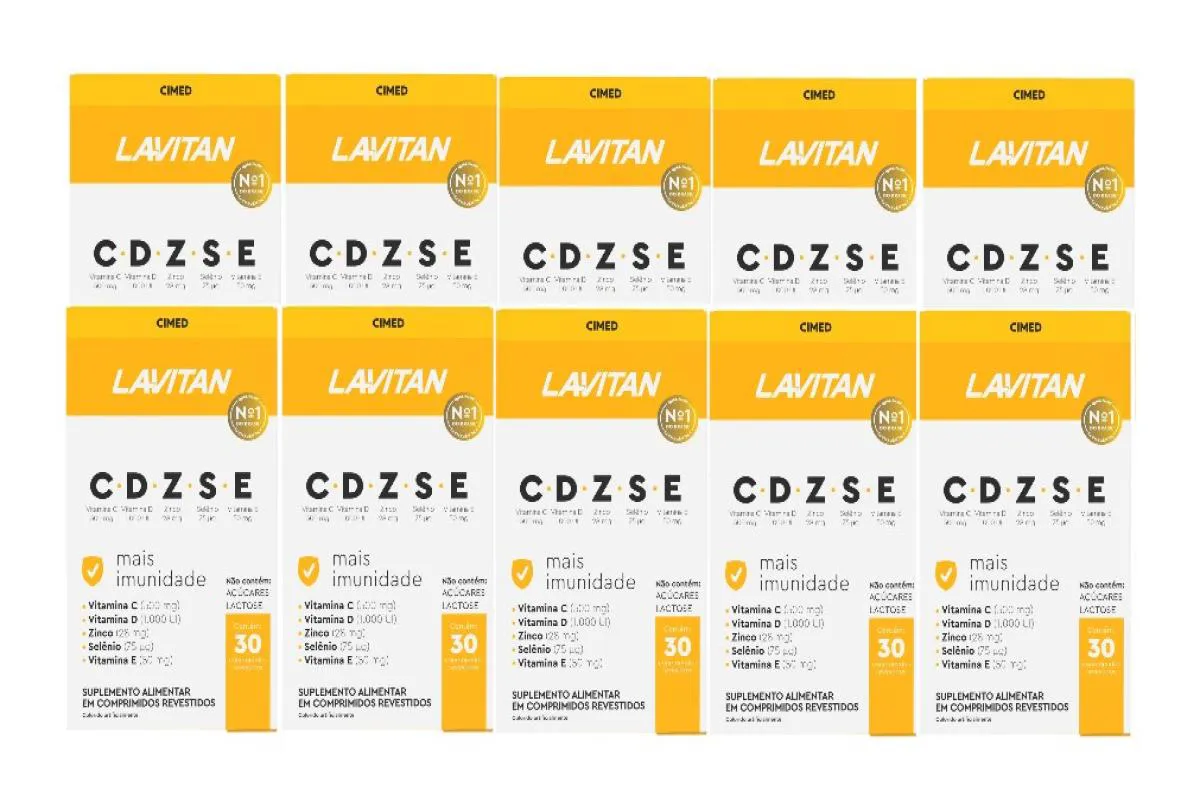 KIT 10X LAVITAN IMUNIDADE VITAMINAS CDZSE COM 30COMP - CIMED