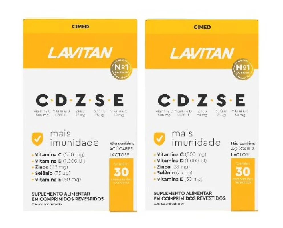 KIT 2X LAVITAN IMUNIDADE VITAMINAS CDZSE COM 30 COMP - CIMED