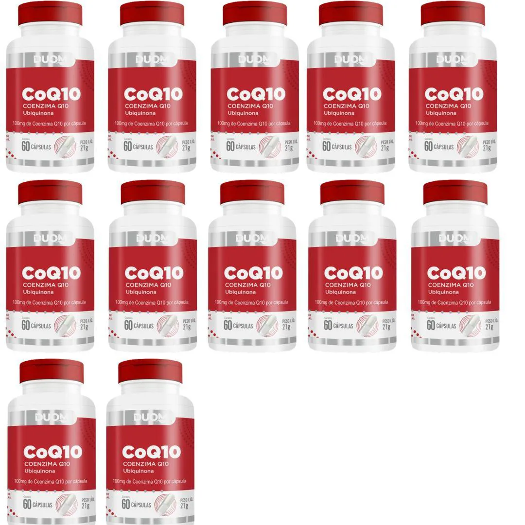 KIT 12UN SUPLEMENTO COQ10 COENZIMA Q10 60CPS - DUOM