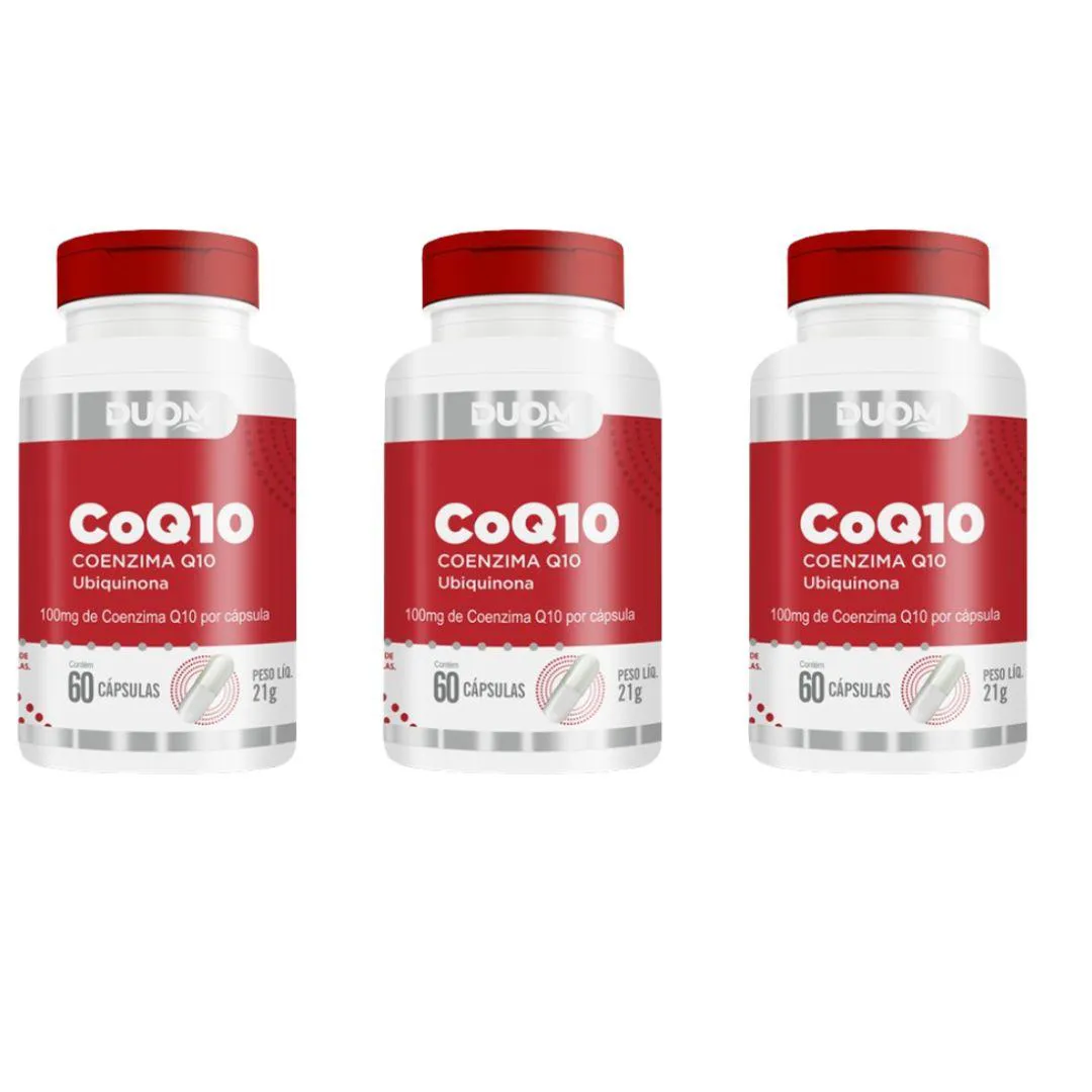 KIT 3UN SUPLEMENTO COQ10 COENZIMA Q10 60CPS - DUOM