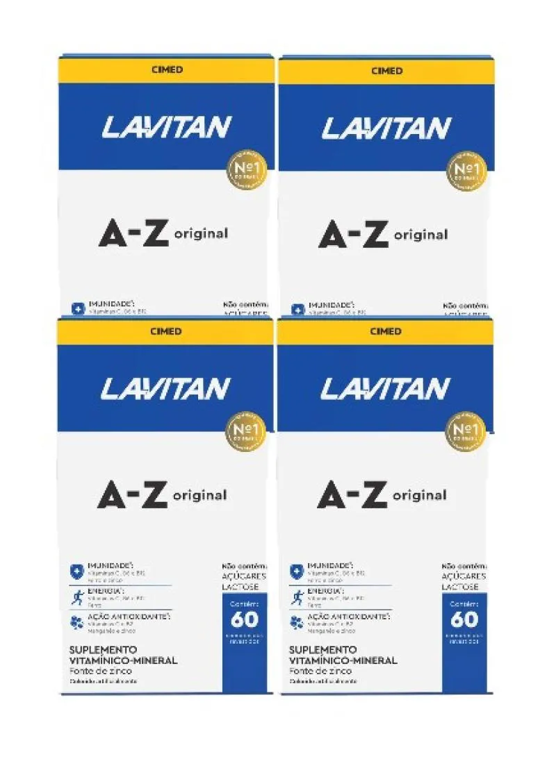 KIT 4X LAVITAN A-Z ORIGINAL 60 COMPRIMIDOS - CIMED