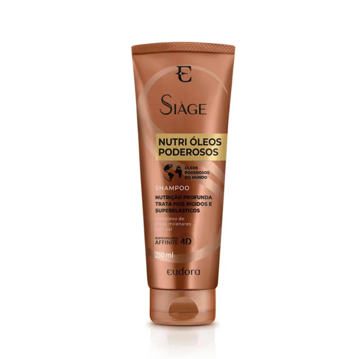 Shampoo Vegano Siàge Nutri Óleos Poderosos Nutrição Intensa 250ml