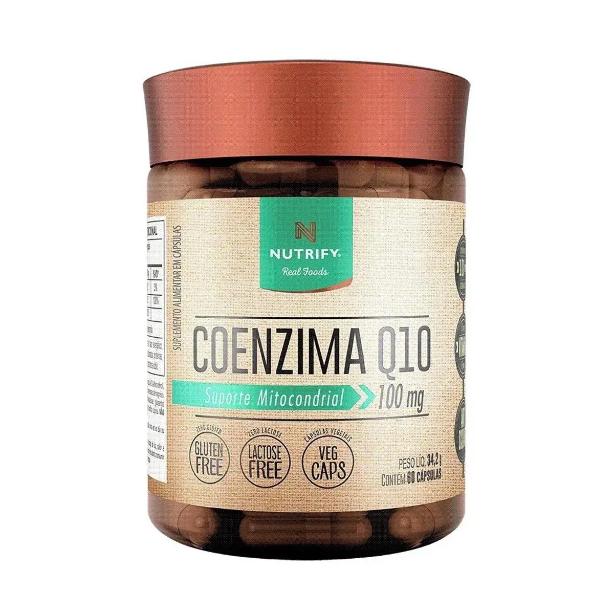 COENZIMA Q10 - 60 CAPS - NUTRIFY 60 CÁpsulas SEM Sabor