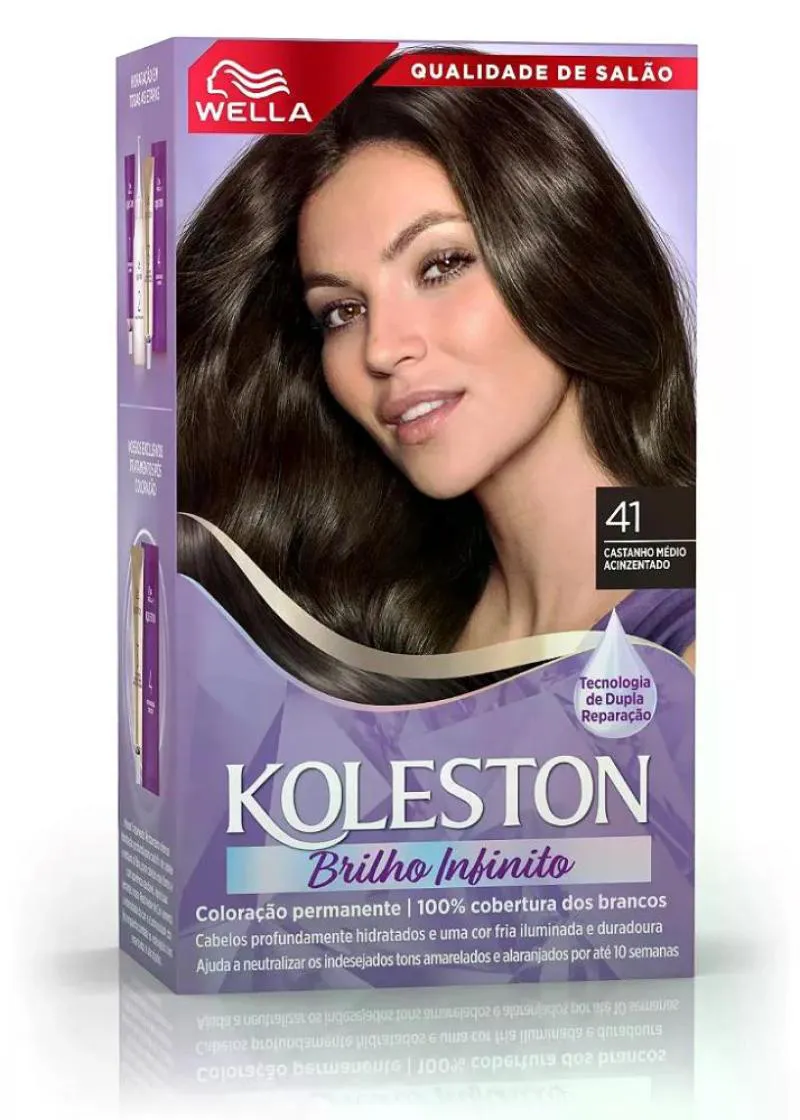 TINTURA KOLESTON 41 CASTANHO MEDIO ACINZENTADO