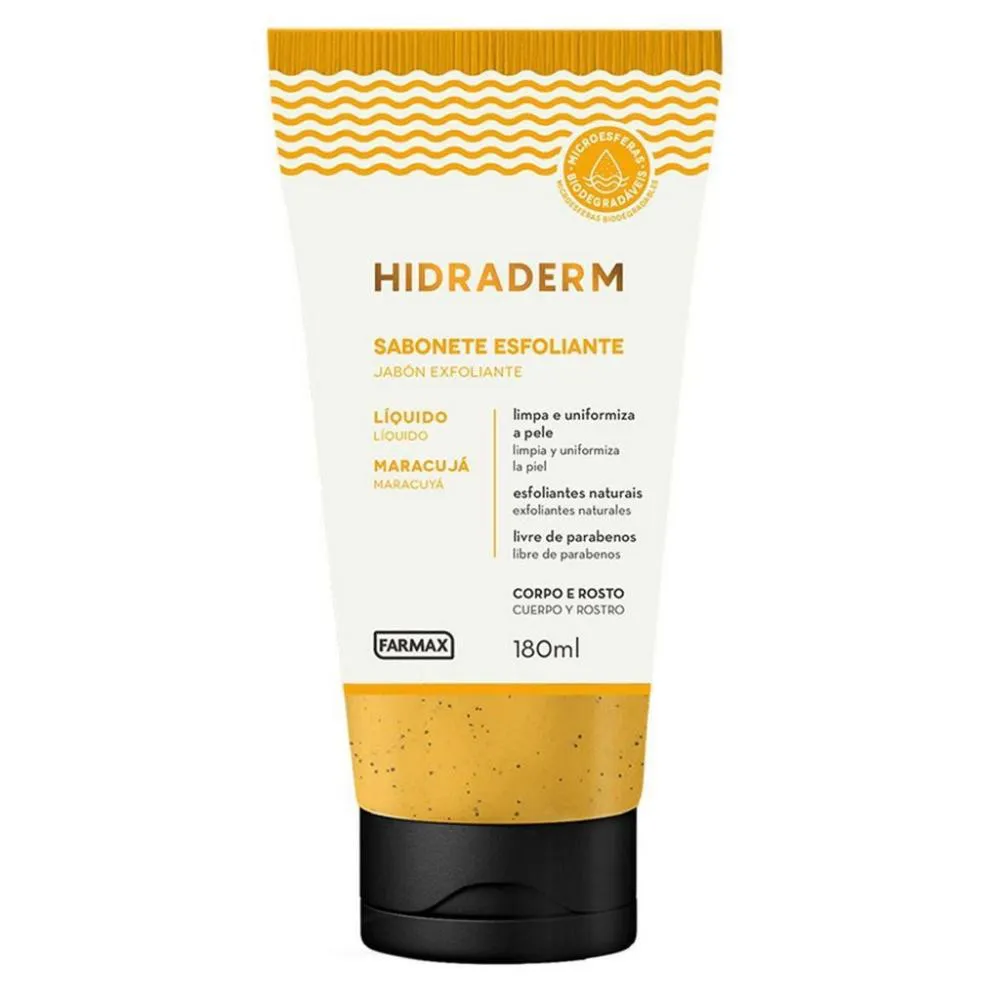 HIDRADERM SABONETE LIQUIDO ESFOLIANTE MARACUJA180ML FARMAX