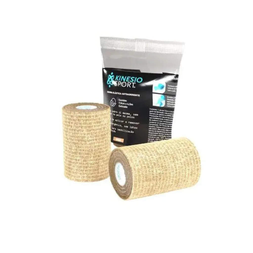 ATADURA ELáSTICA AUTOADERENTE 7.5CM X 4,5 METROS KINESIOSPORT Bege