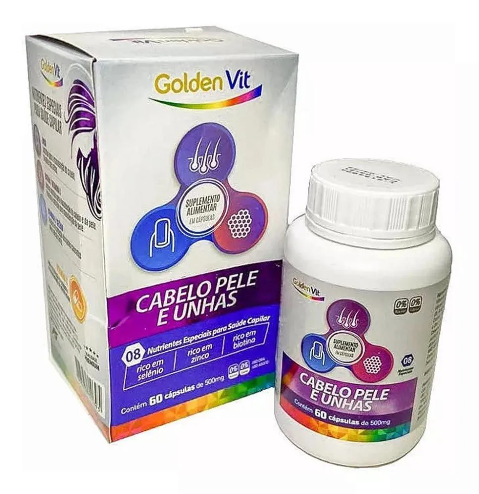 GOLDEN VIT CABELO PELE UNHAS 60CAPS