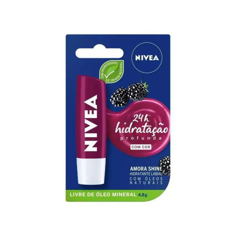 PROTETOR LABIAL NIVEA AMORA SHINE COM COR 4,8GR