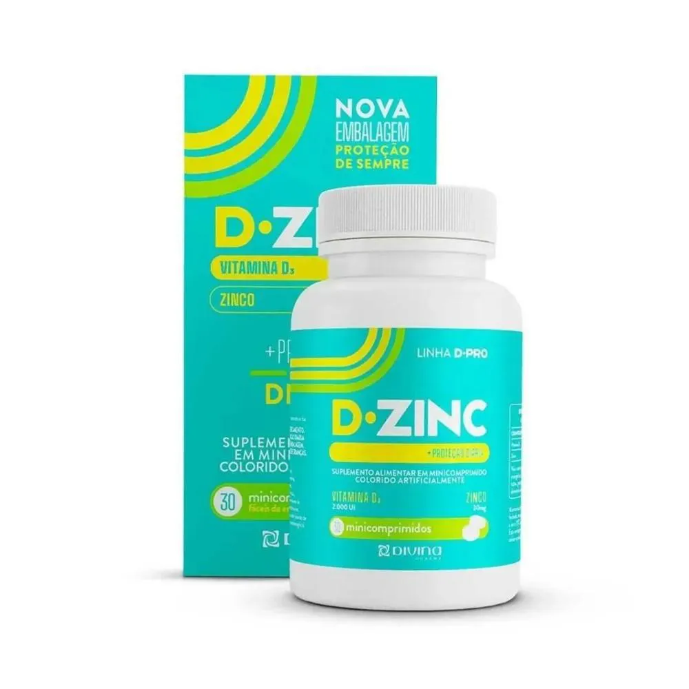 DZINC DIVINA VITAMINA D2000 UI ZINCO 30MG 30 MINICOMPRIMIDOS