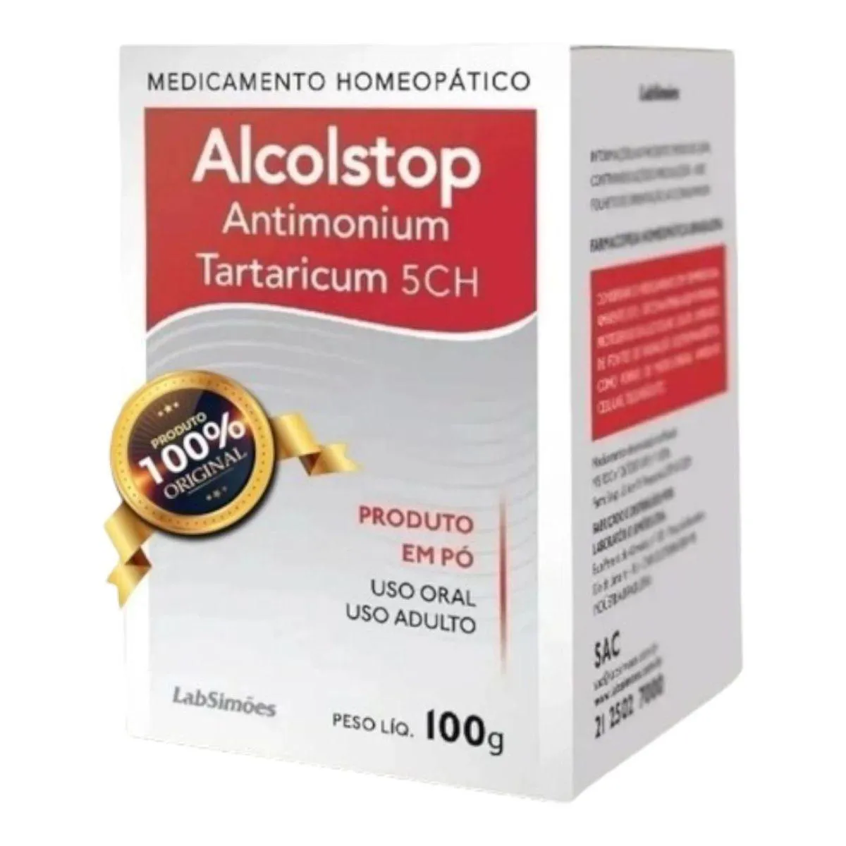 ALCOLSTOP ANTIMONIUM TRATARICUM 100G PRA PARAR DE BEBER