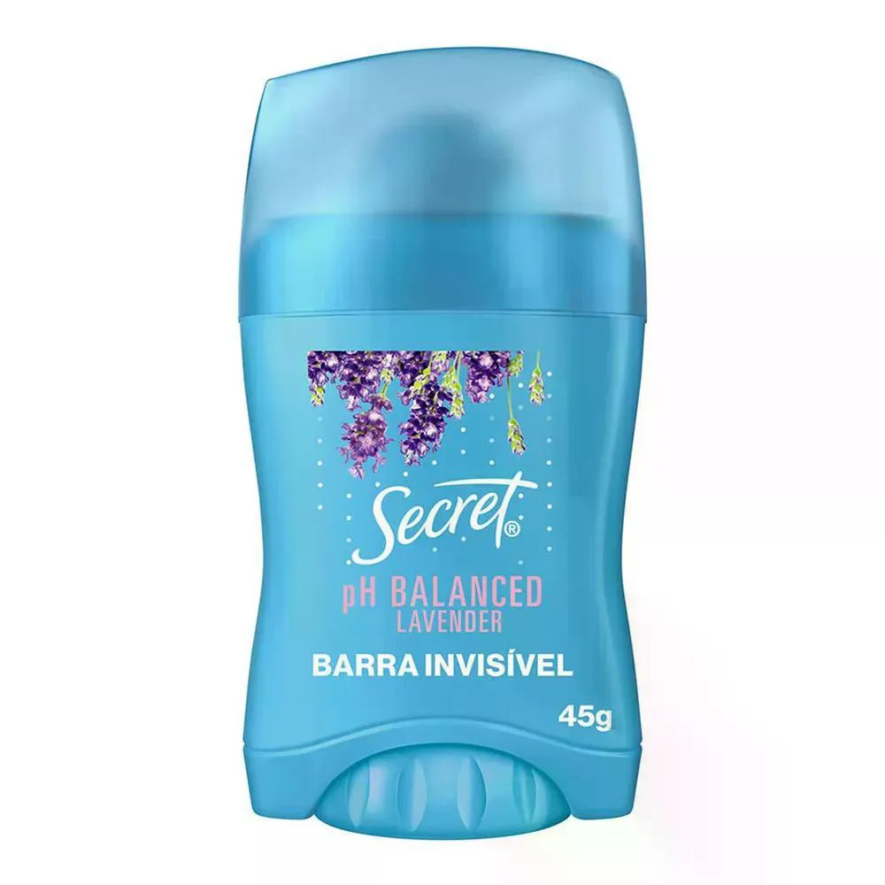DESODORANTE EM BARRA SECRET PH BALANCED LAVENDER 45G