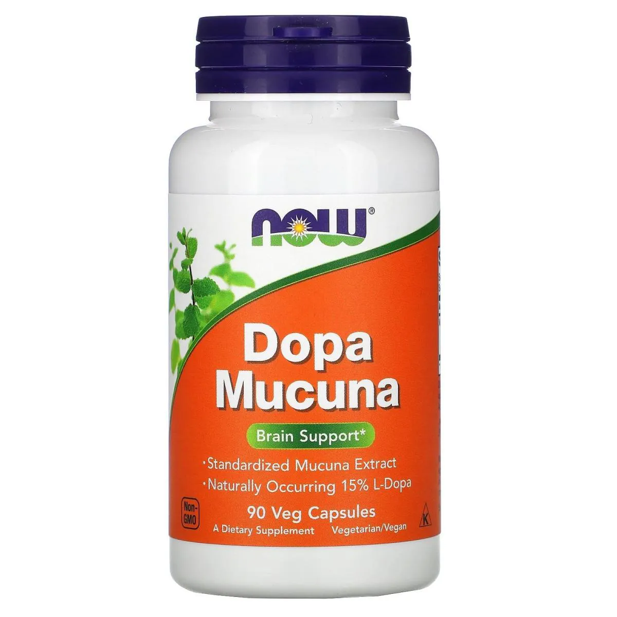 DOPA MUCUNA 800MG 90 CAPSULAS - NOW FOODS
