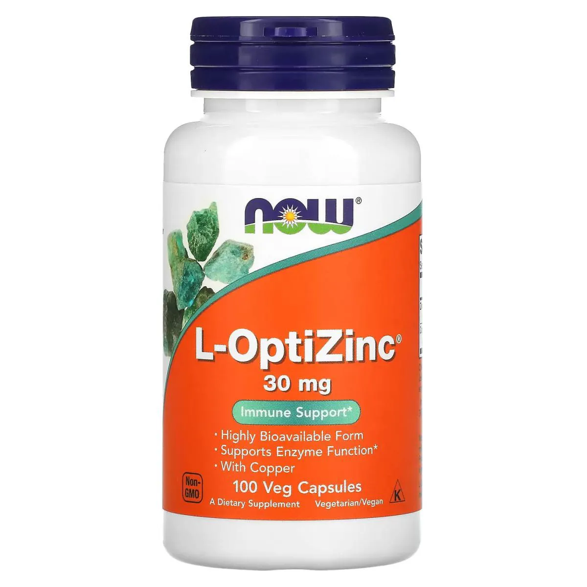 L-OPTIZINC 30MG 100 CAPSULAS VEGANAS - NOW FOODS