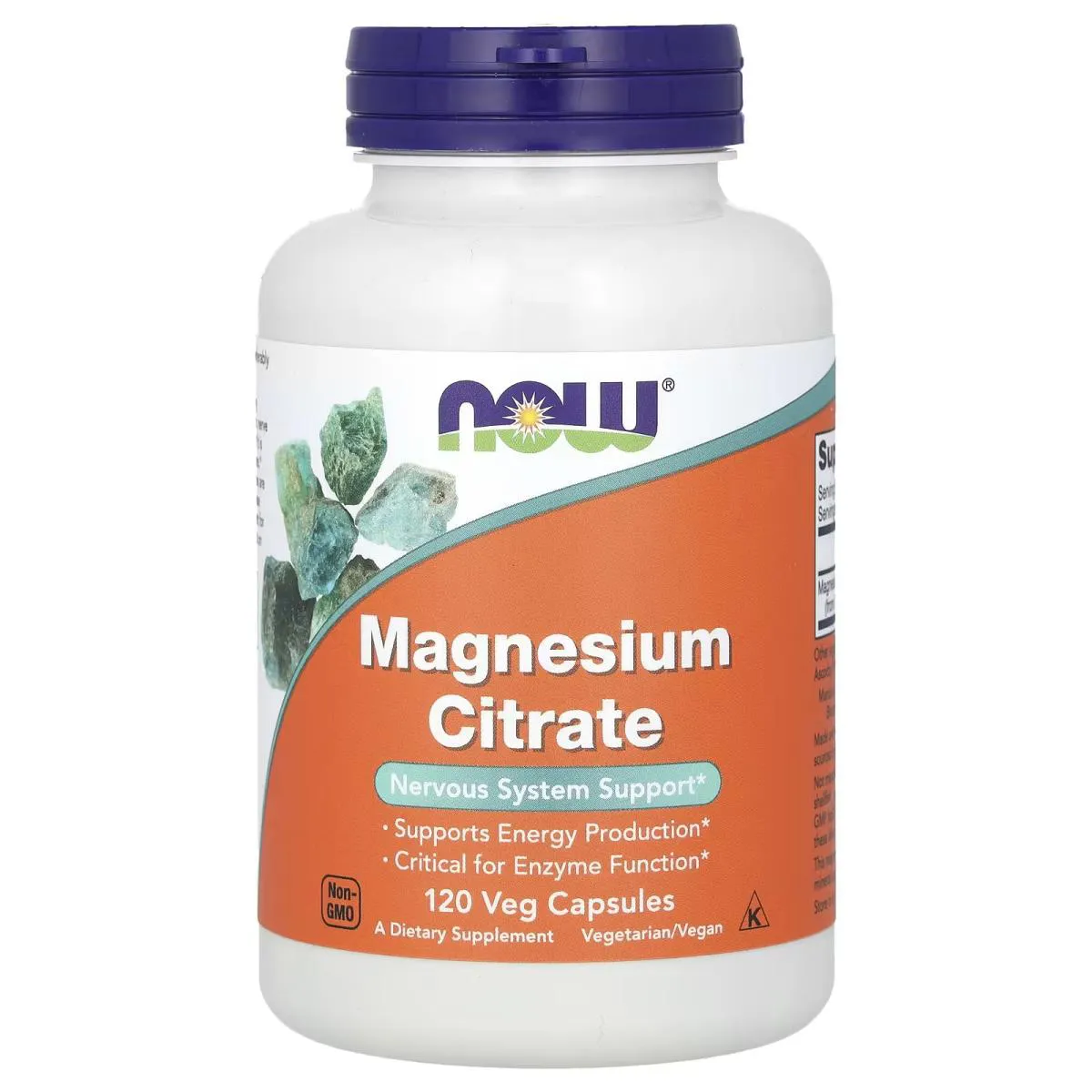 Magnésio Citrato 400mg 120 Cápsulas Veganas - Now Foods