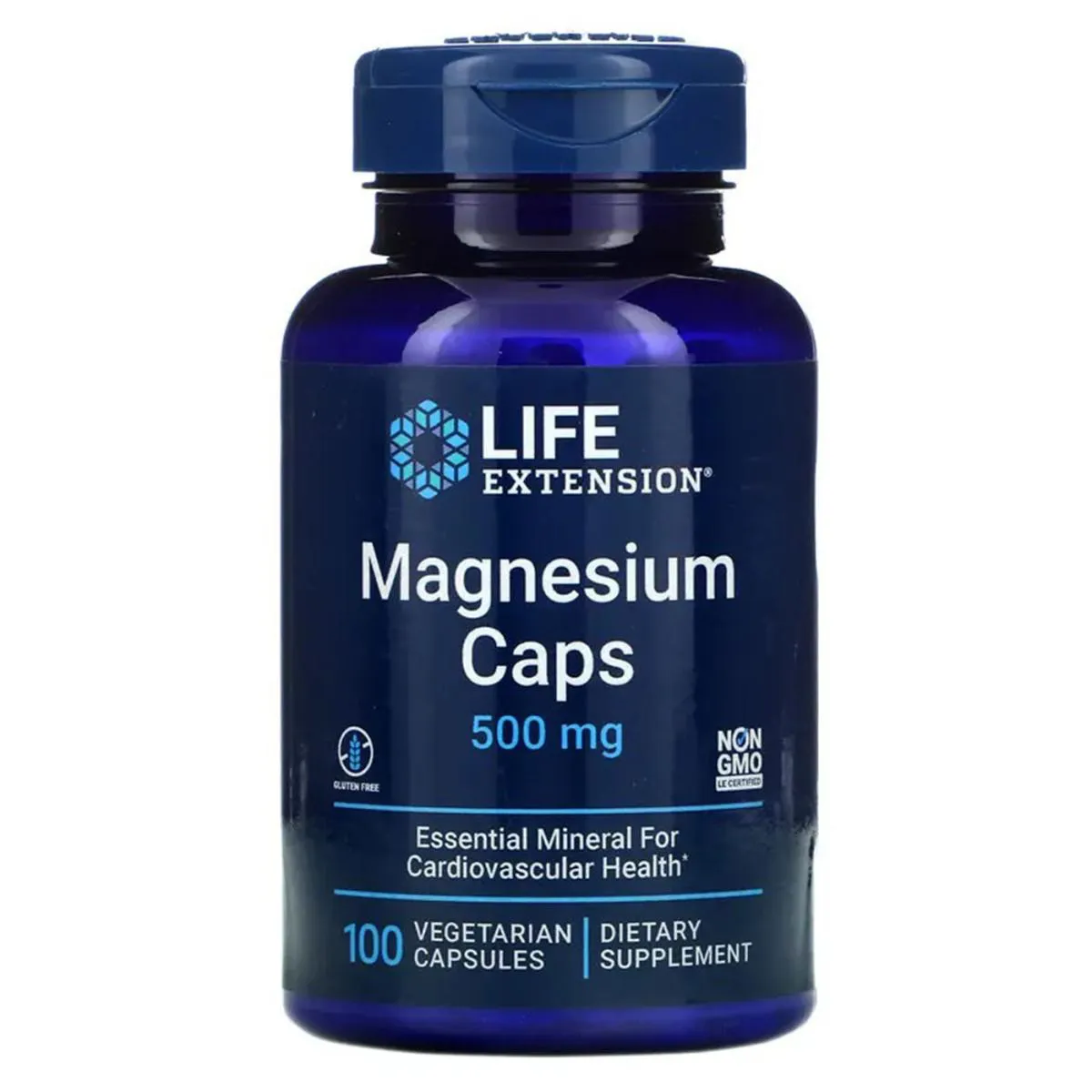 MAGNESIO 500MG 100 CAPSULAS VEGETARIANA - LIFE EXTENSION
