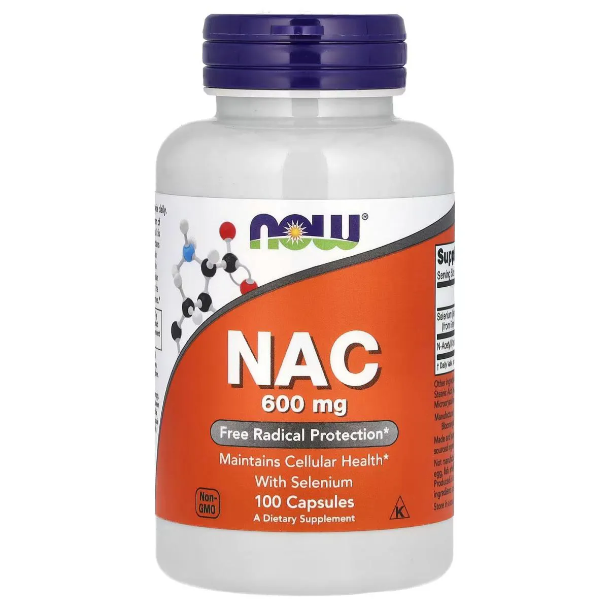 NAC ACETILCISTEíNA 600MG 100 CAPSULAS - NOW FOODS IMPORTADO