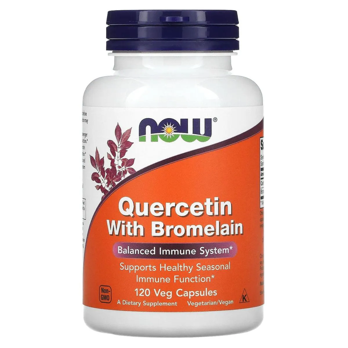 QUERCETIN COM BROMELAíNA 120 CAPSULAS VEGANAS - NOW FOODS