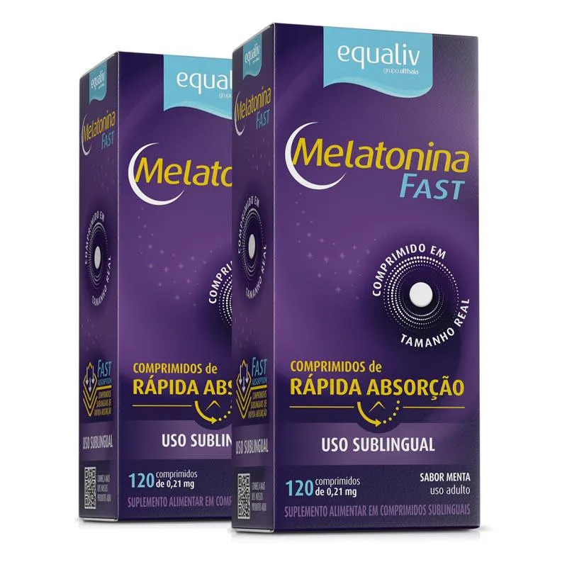 KIT 2 MELATONINA SUBLINGUAL EQUALIV 120 COMPRIMIDOS