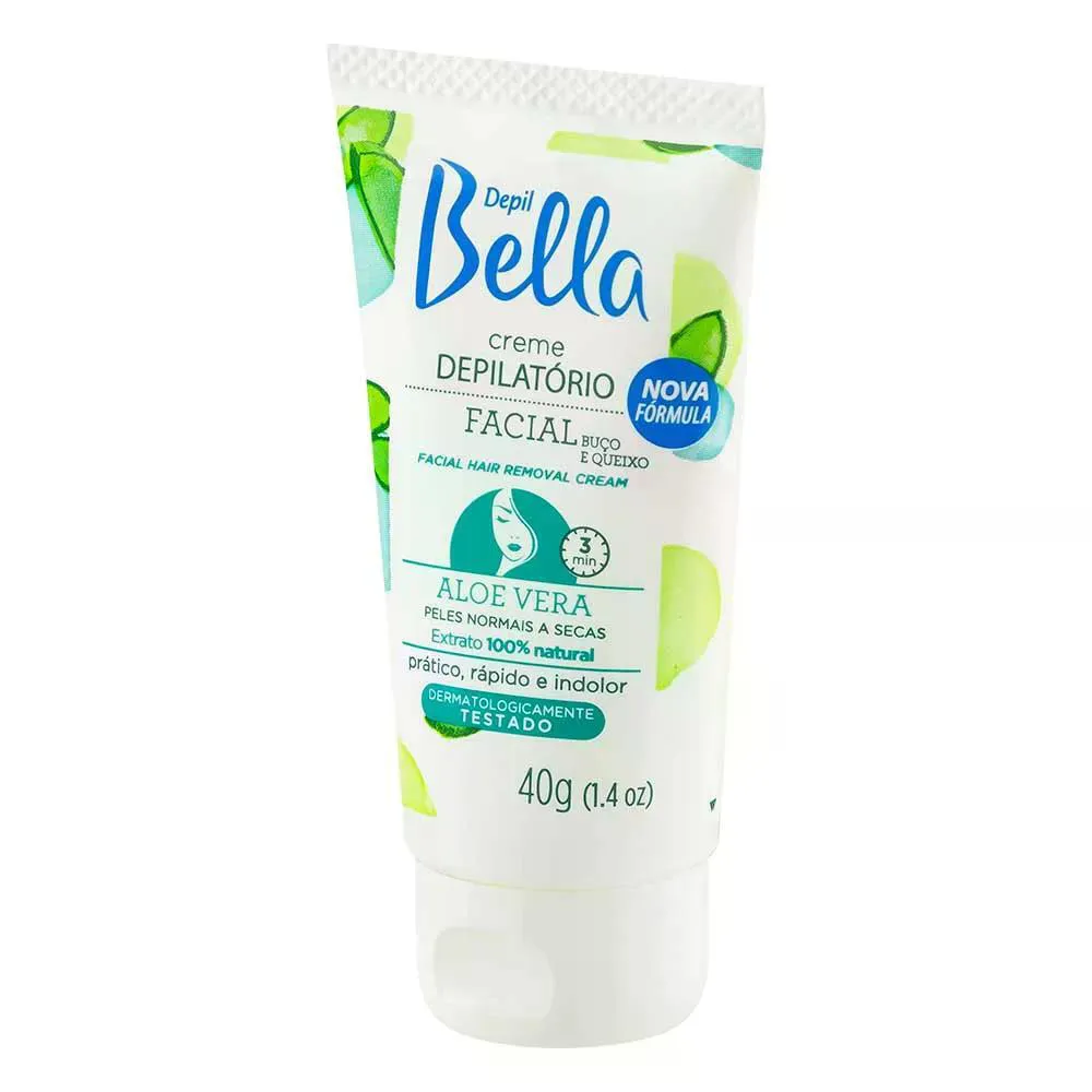 CREME DEPILATORIO FACIAL DEPIL BELLA C. ALOE VERA 40G