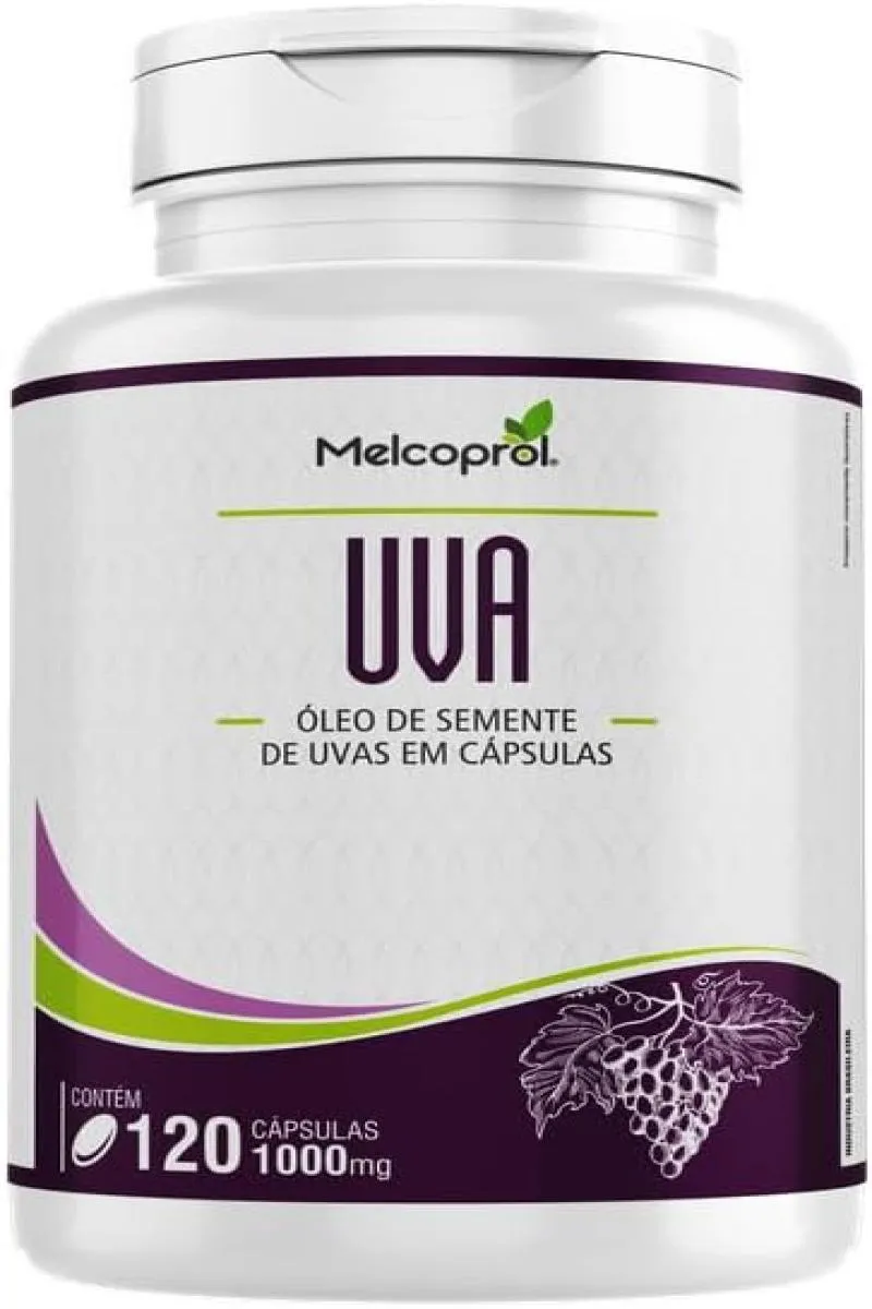 ÓLEO DE SEMENTE DE UVA 120 CáPSULAS 1000MG MELCOPROL