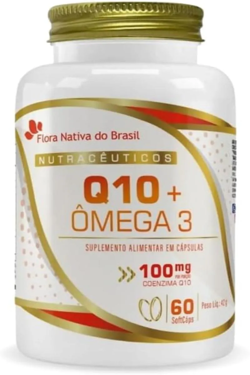 COENZIMA Q10 + ÔMEGA 3 100MG 60 CAPS FLORA NATIVA