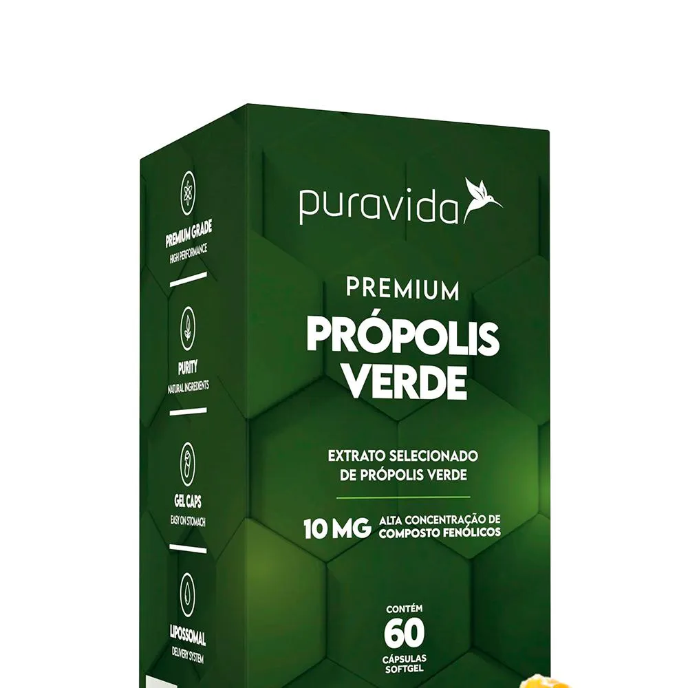 PREMIUM PRóPOLIS VERDE (60 CáPSULAS) PURAVIDA