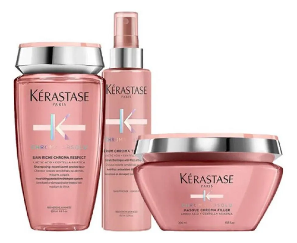 KIT KéRASTASE CHROMA ABSOLU RICHE SH+ MáSC+ LEAVE-IN PEQ