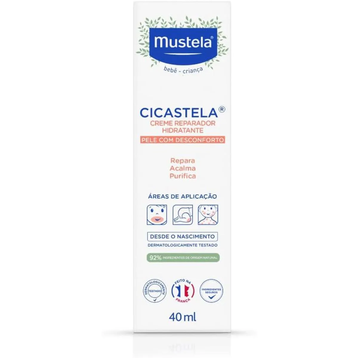 MUSTELA CICASTELA CREME REPARADOR HIDRATANTE BEBê E CRIANçA 40ML
