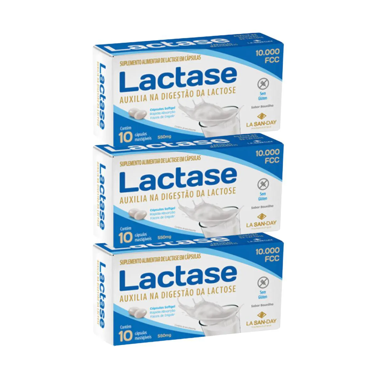 KIT C3 LACTASE PARA UMA DIGESTãO SAUDáVEL - LA SAN DAY