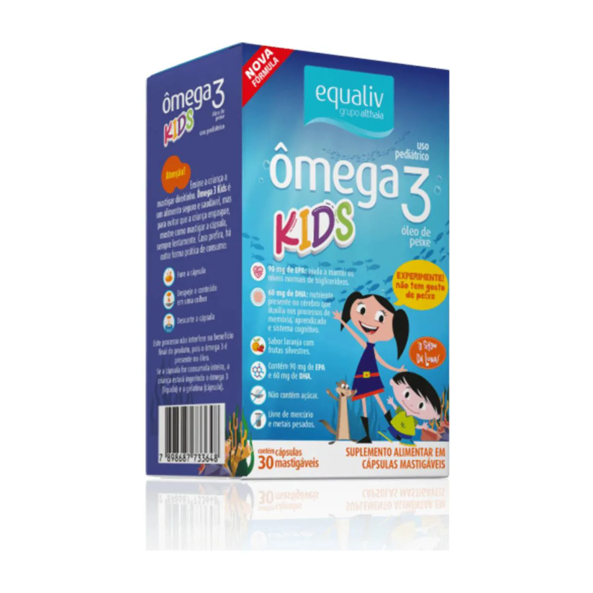 ÔMEGA 3 KIDS: SAúDE E CRESCIMENTO CáPS MASTIGáVEIS – EQUALIV