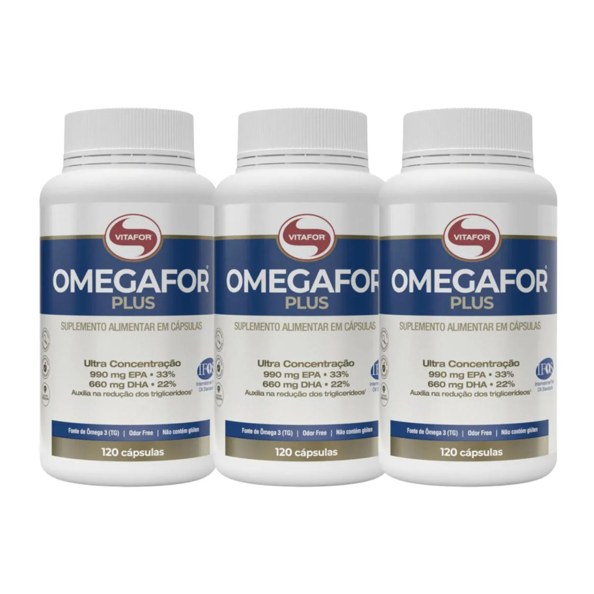 KIT C3 ÔMEGAFOR BEM-ESTAR DIáRIO SUPLEMENTO - VITAFOR