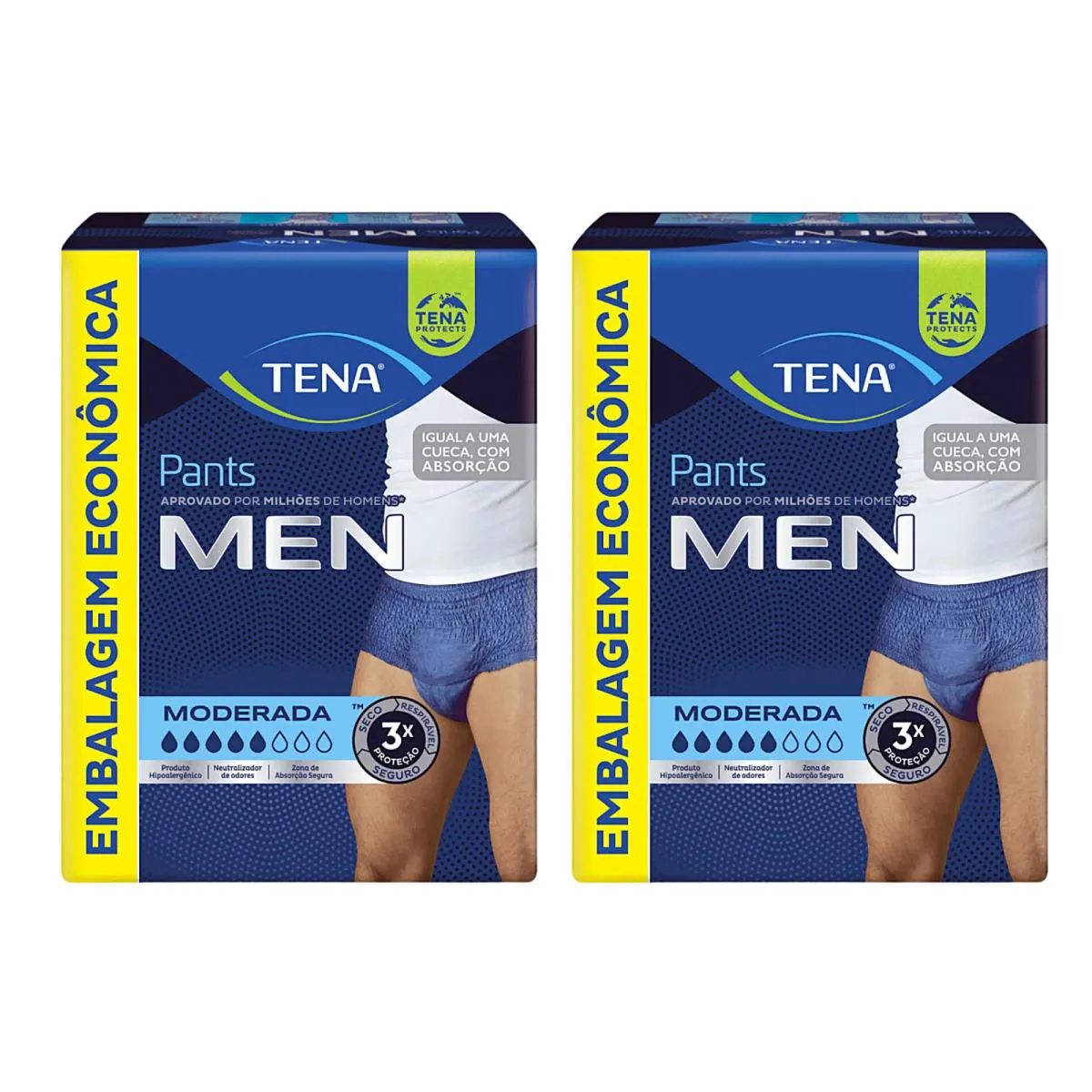 KIT C2 ROUPA DERCARTáVEL ÍNTIMA MASCULINA TAM P/M - TENA