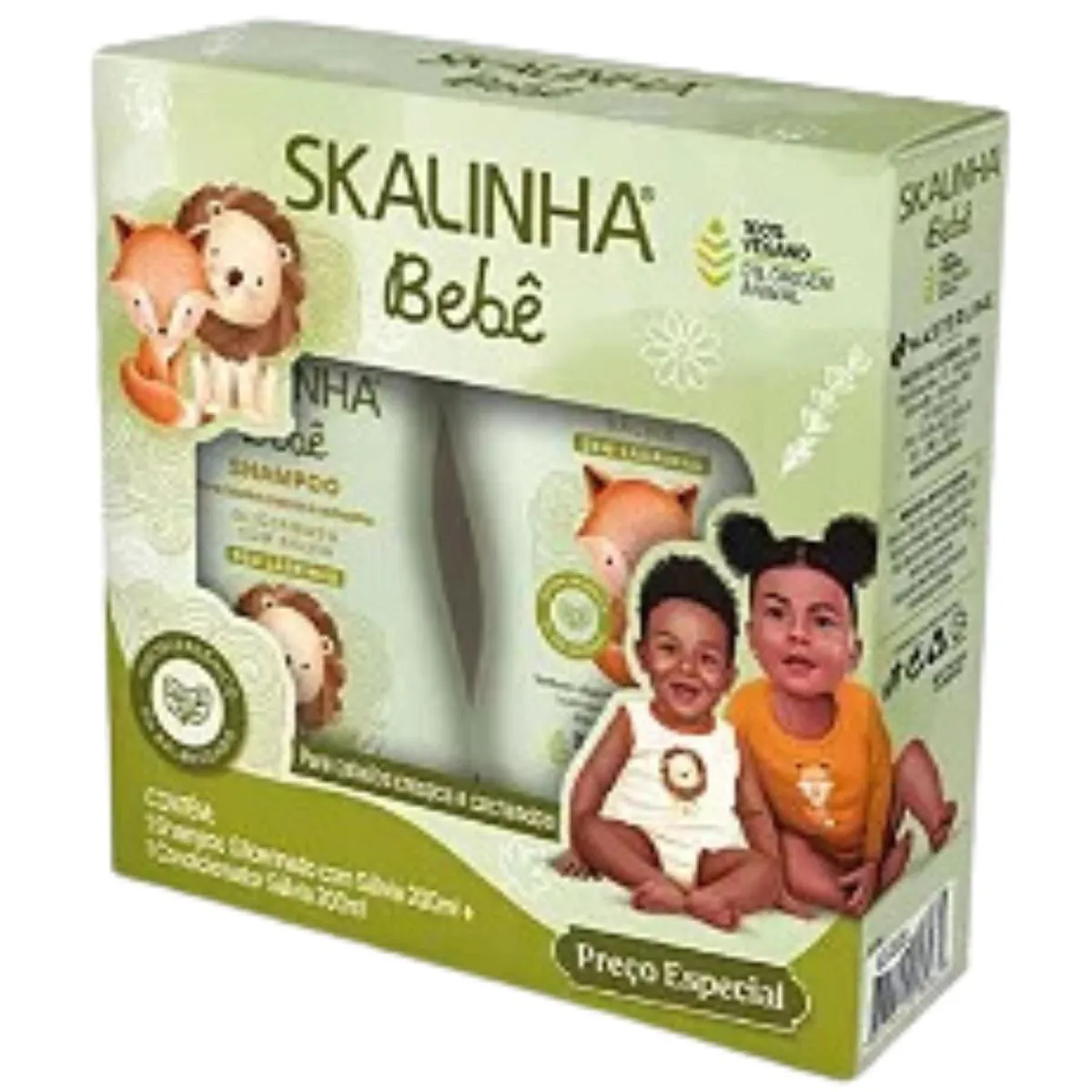 KIT SHAMPOO E CONDICIONADOR BEBê CACHINHOS - SKALINHA