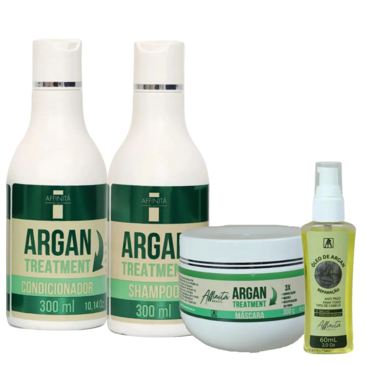 KIT COMPLETO ÓLEO DE ARGAN CABELOS MACIOS AFFINITá